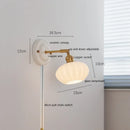 Helnys White Glass LED Wall Lights with Copper Arm Socket for Bedroom & Living Room