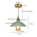 Helnys Ceramic Copper LED Pendant Lights - Nordic Style Hanglamp for Home Decor