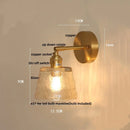 Helnys Rotatable Flower Glass Wall Lamp Copper Stair Light Fixtures