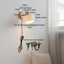 Helnys Nordic LED Wall Sconce Up Down Rotate Ceramic Indoor Light