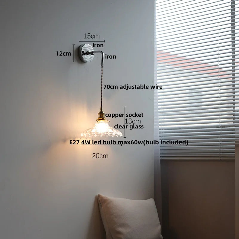 Helnys Walnut Ash LED Wall Lamp Sconce - Adjustable Japanese Style Stair Light Fixtures