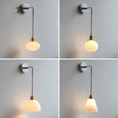 Helnys Glass LED Wall Light Fixture Modern Nordic Design Adjustable Bedside Lamp