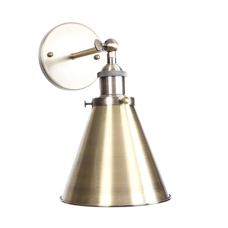 Helnys Industrial Iron LED Wall Lamp Plug In Stair Light Fixture Bedroom Aisle Vintage