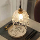 Helnys Crystal LED Pendant Light Clear Glass French Vintage Hanging Lamp