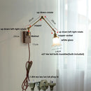 Helnys Pink Glass LED Swing Arm Wall Sconce