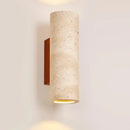 Helnys Round Stone LED Wall Light Sconce Yellow Travertine Nordic Modern Beside Lamp