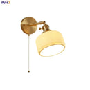 Helnys Copper LED Wall Lights with Pull Chain Switch - Modern Nordic Style