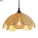Helnys Rattan Wicker Petal LED Pendant Light - Japanese Style Hanglamp