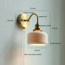 Helnys Colorful Glass LED Wall Lamp Sconce with Pull Chain Switch