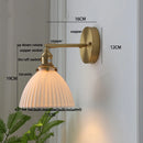 Helnys Ceramic E27 LED Wall Lamp Sconce with Pull Chain Switch - Nordic Modern Style