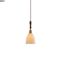Helnys Ceramic Wood LED Pendant Chandelier - Nordic Modern Hanging Lamp