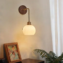 Helnys Adjustable LED Wall Light Modern Pull Chain Switch Glass Stair Lights