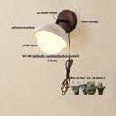 Helnys Yellow Travertine LED Wall Lights Pull Chain Nordic Modern Stair Light