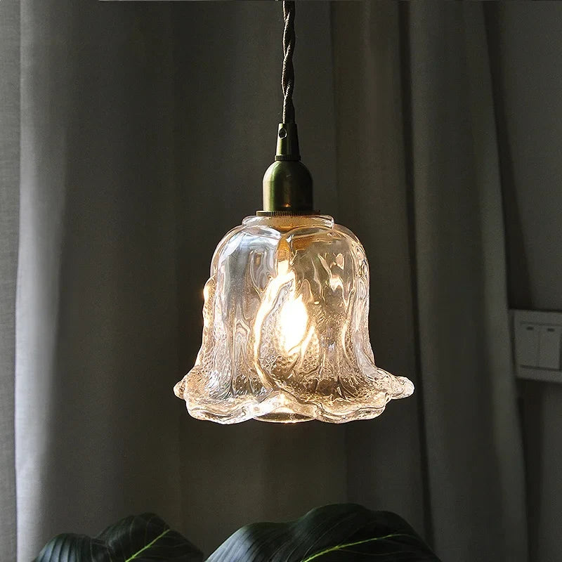 Helnys Copper Glass LED Pendant Light Nordic Modern Kitchen Dining Room Lamp