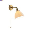 Helnys Ceramic LED Wall Sconce for Home Living Room Bedside Decor