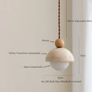 Helnys Wabi Sabi LED Pendant Lamp Yellow Travertine for Bedroom Home Decoration