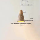 Helnys Wood Cement Mountain LED Pendant Light - Nordic Modern Hang Lamp