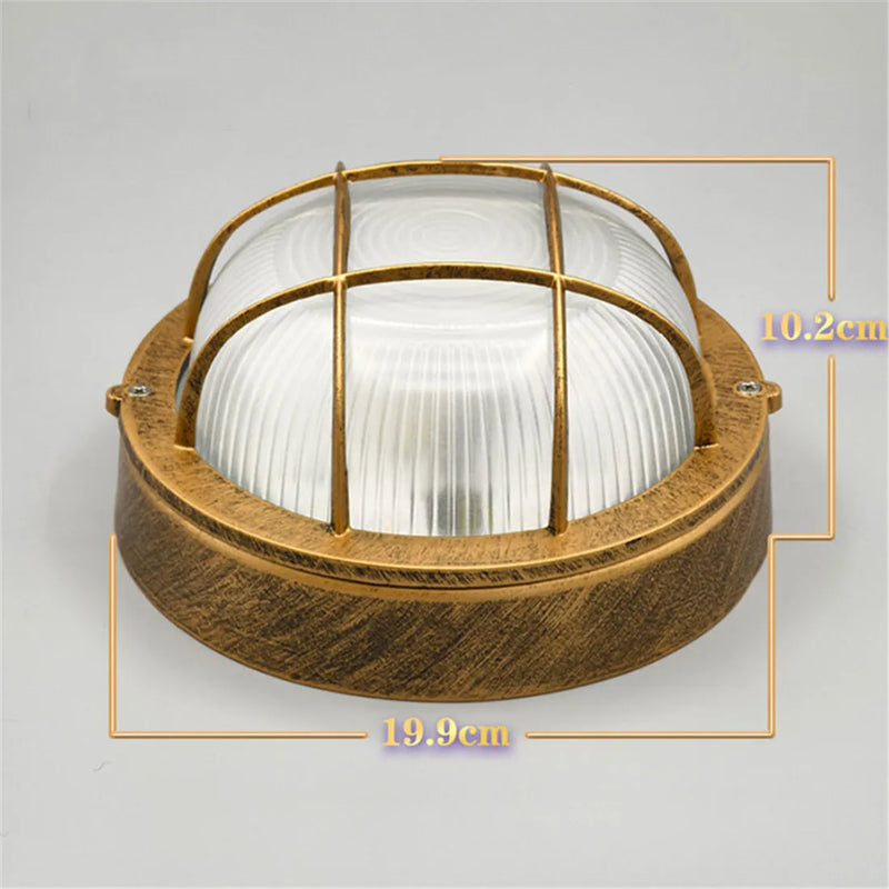 Helnys Rustic Glass Flush Mount Ceiling Light for Bathroom and Kitchen