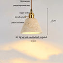 Helnys Wood Yellow Travertine Pendant Lamp - Nordic Modern LED Hanging Lights