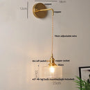 Helnys Clear Glass LED Wall Lights with Pull Chain Switch