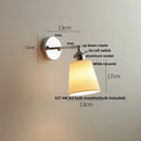 Helnys Modern Ceramic Wall Light with Pull Chain Switch