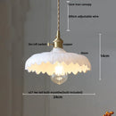 Helnys Amber Glass LED Hanging Lamp Adjustable Nordic Stair Pendant Light