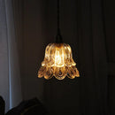 Helnys Amber Copper LED Pendant Lights Glass Hang Lamp - 200CM Wire Adjustable