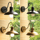Black Rustic Gooseneck Wall Sconce for Patio & Garage by Helnys