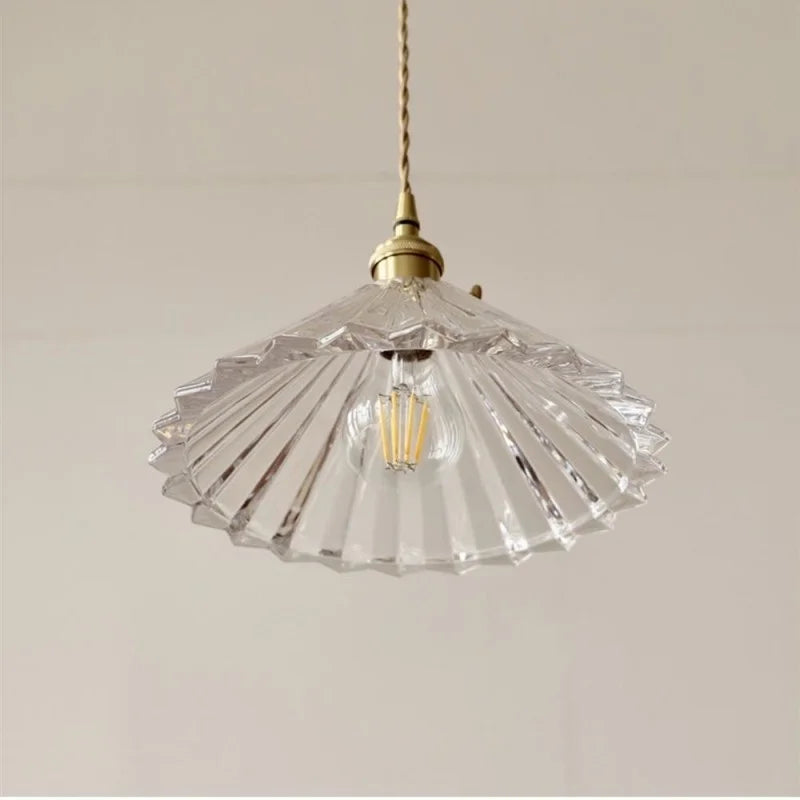 Helnys Clear Glass LED Pendant Sconce Minimalist Stair Light Nordic Modern