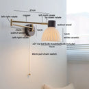 Helnys Swing Copper Arm LED Wall Lamp in White Ceramic