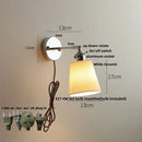 Helnys Modern Ceramic Wall Light with Pull Chain Switch