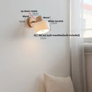 Helnys White Ceramic LED Wall Lights with Pull Chain Switch - Modern Nordic Design