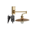 Helnys Wooden Wall Lamp Sconce with Pull Chain Switch for Bedroom and Bathroom