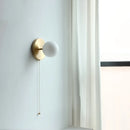 Helnys Copper Sphere LED Wall Lamp Bedside Stair Bathroom Mirror Light