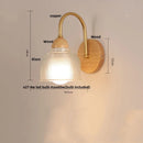 Helnys Nordic Glass LED Wall Light with Pull Chain Switch - Stylish Sconce for Home Decor