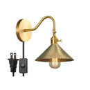 Helnys Copper LED Wall Lights with Pull Chain Switch for Indoor Home Lighting