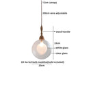 Helnys White Glass Pendant Light for Bedroom Living Dining Room