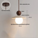 Helnys Nordic LED Pendant Lights Wood White Glass Yellow Travertine Hanging Lamp