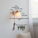 Helnys Glass Wall Lamp Sconce Bedroom Bathroom Light