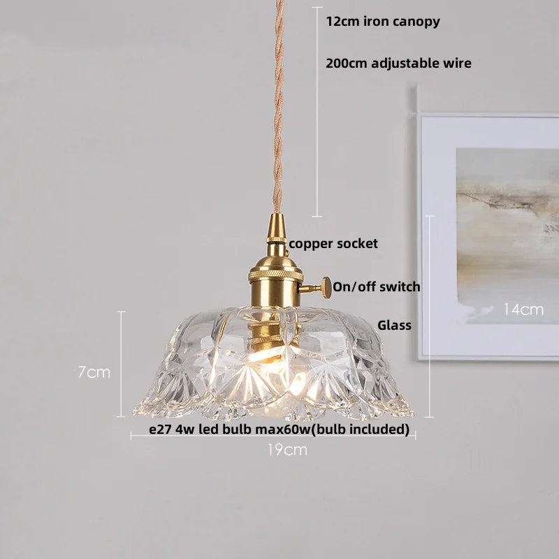 Helnys Brass Glass LED Pendant Lights Modern Nordic Hanging Lamparas Colgante