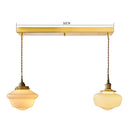 Helnys Glass LED Pendant Lights with Copper Socket - Nordic Modern Hanging Lamp