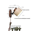 Helnys Yellow Travertine LED Wall Light with Pull Chain Switch