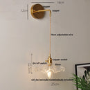 Helnys Clear Glass LED Wall Lights with Pull Chain Switch