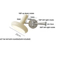 Helnys Rotatable Nordic LED Wall Sconce with Pull Chain Switch for Indoor Spaces