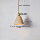 Helnys Yellow Travertine LED Pendant Lamp White Glass Nordic Modern Hang Lamp