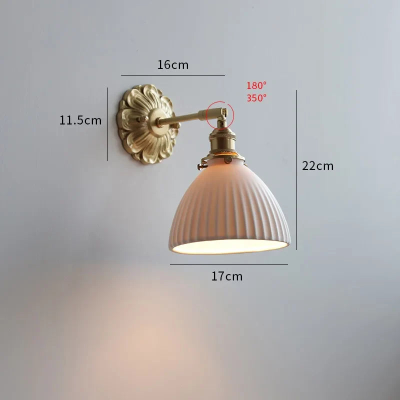 Helnys Ceramic LED Wall Lights Japan Modern Home Decor Sconce Murale