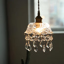 Helnys Nordic LED Pendant Light Crystal Glass Copper Kitchen Lamp