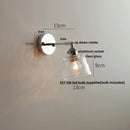 Helnys Iron Rotate LED Wall Light Clear Glass Modern Refresh Nordic Style Bedside Lamp