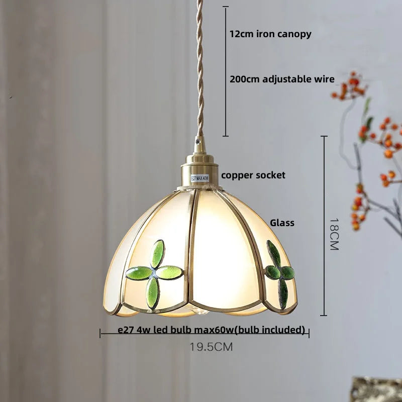 Helnys Blue Glass LED Pendant Light - Nordic Modern Hanging Lamp