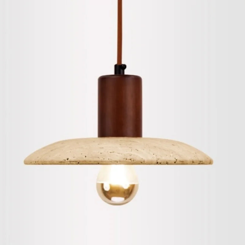 Helnys Wood Stone LED Pendant Light Scandinavian Hanging Lamp Fixture